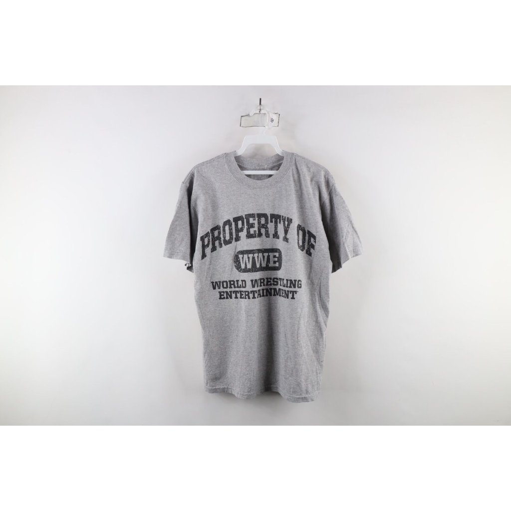 Vtg Mens Medium Spell Out Property Of Wwe World Wrestling Entertainment TShirt